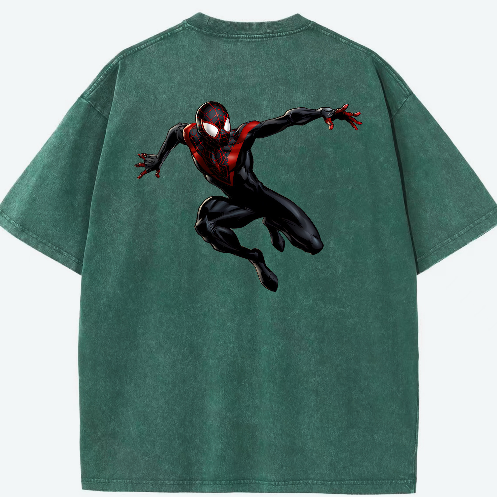 （画像用） Spider Man スパイダーマン 綿100% ヴィンテージ風 半袖Tシャツ（背面プリント）